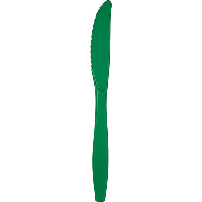 Party Decorations Emerald Green Plastic Knives, 24 ct