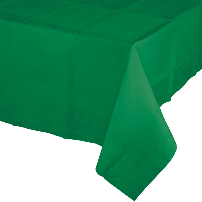 Party Decorations Emerald Green Tablecover 54"X 108" Polylined Tissue