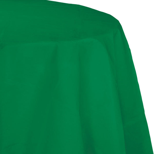 Party Decorations Emerald Green Round Polylined TIssue Tablecover, 82