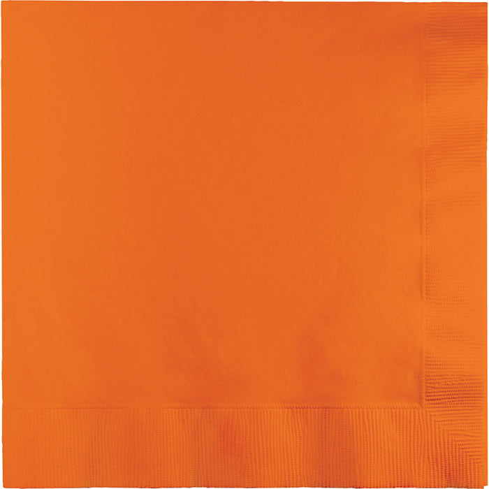 Party Decorations Sunkissed Orange Luncheon Napkin 3Ply, 50 ct