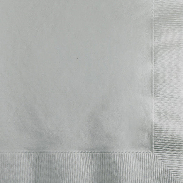 Party Decorations Shimmering Silver Beverage Napkin, 3 Ply, 50 ct