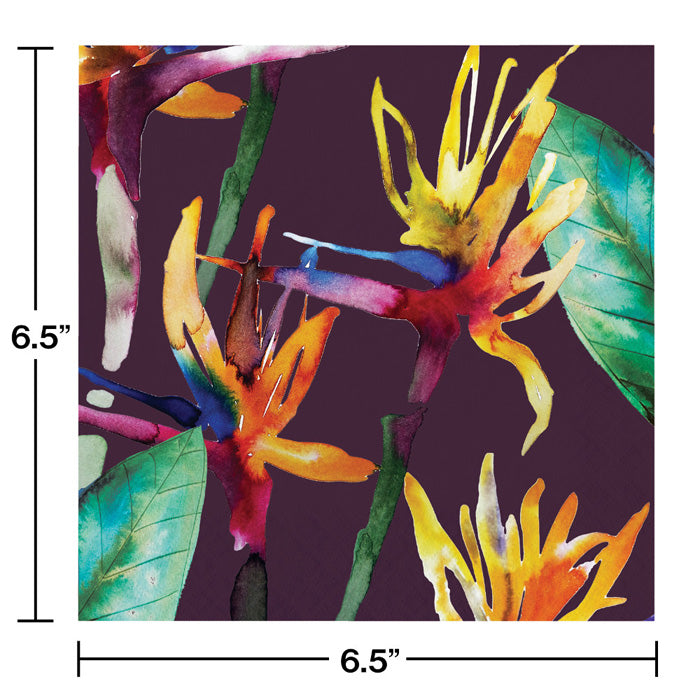 Party Decorations Bold Tropics Luncheon Napkin, 3 Ply, 16 ct