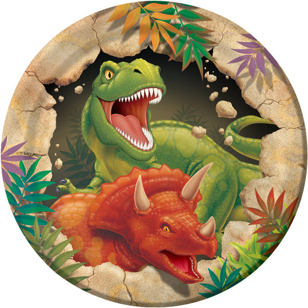 Party Decorations Dinosaur Paper Dessert Plates, 8 ct