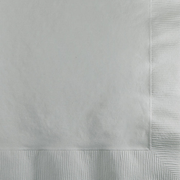 Party Decorations Shimmering Silver Beverage Napkin 2Ply, 200 ct