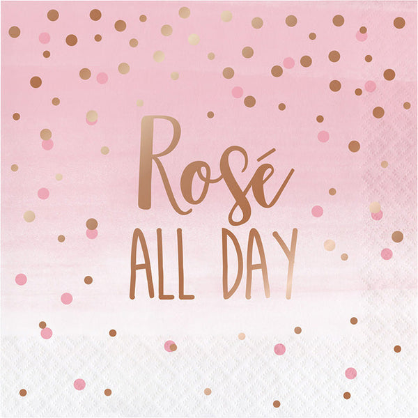 Party Decorations Rose' All Day Napkins, 16 ct