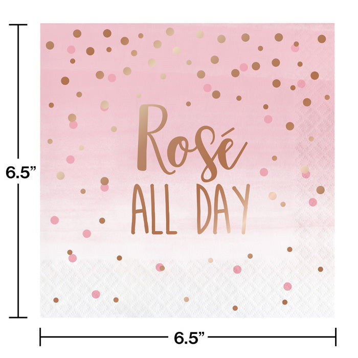 Party Decorations Rose' All Day Napkins, 16 ct