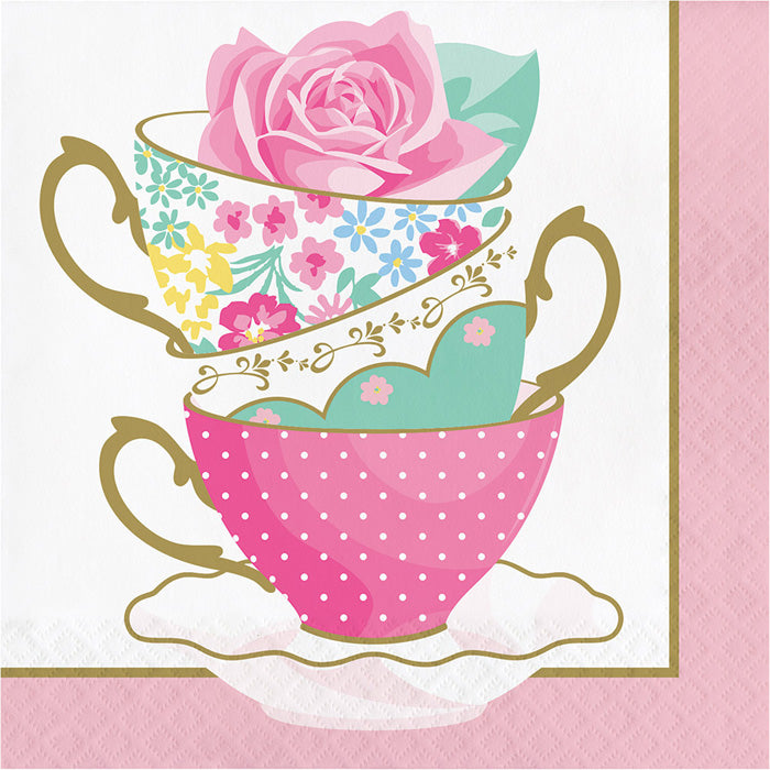 Party Decorations Floral Tea Party Napkins, 16 ct