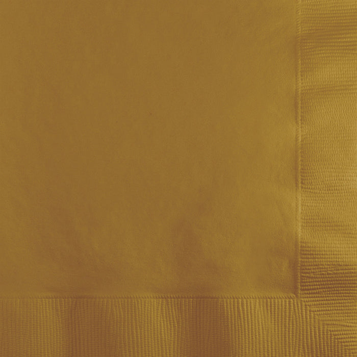 Party Decorations Glittering Gold Beverage Napkin 2Ply, 200 ct