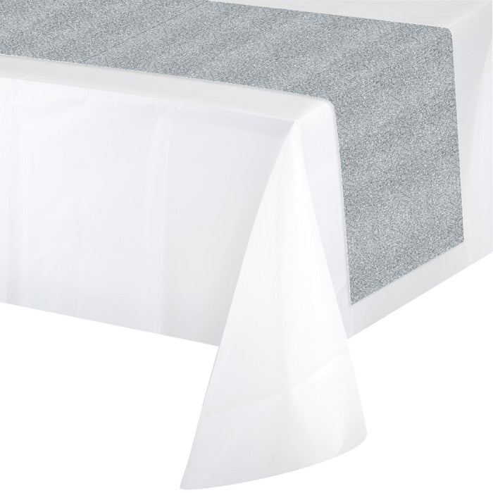 Party Decorations Silver Glitter Table Runner