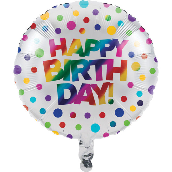 Party Decorations Rainbow Foil Birthday Metallic Balloon, 18