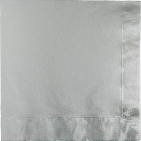 Party Decorations Shimmering Silver Luncheon Napkin 3Ply, 50 ct