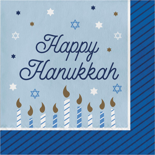 Party Decorations Hanukkah Celebration Luncheon Party Napkins 16 ct