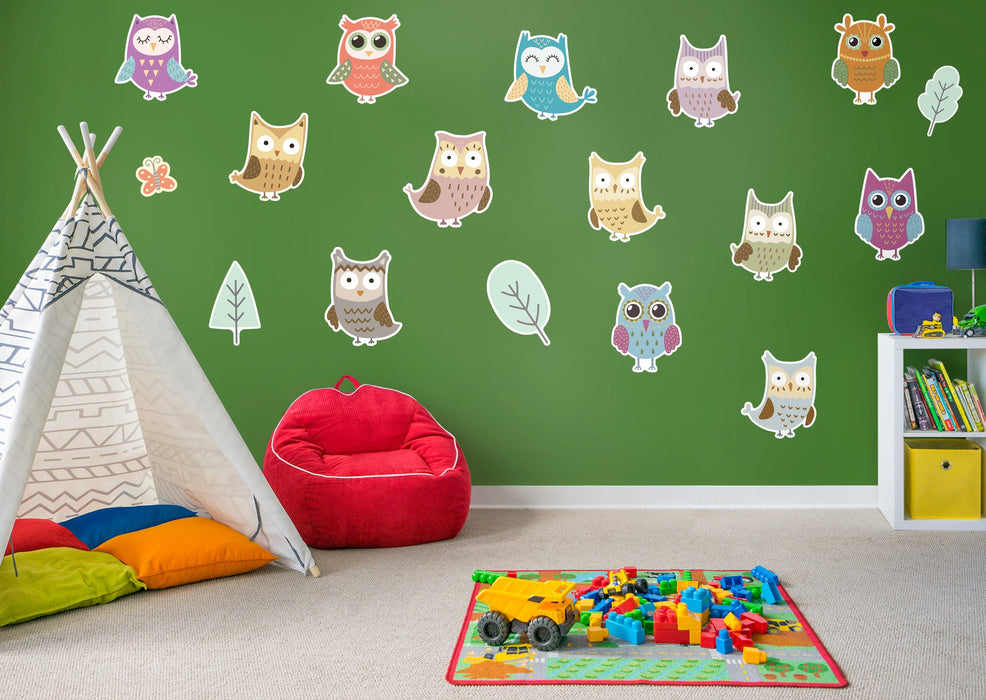 Fathead Nursery: Owl Family Collection - Removable Wall Adhesive Decal