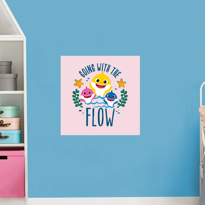 Fathead Baby Shark: Flow Poster - Officially Licensed Nickelodeon Removable Adhesive Decal