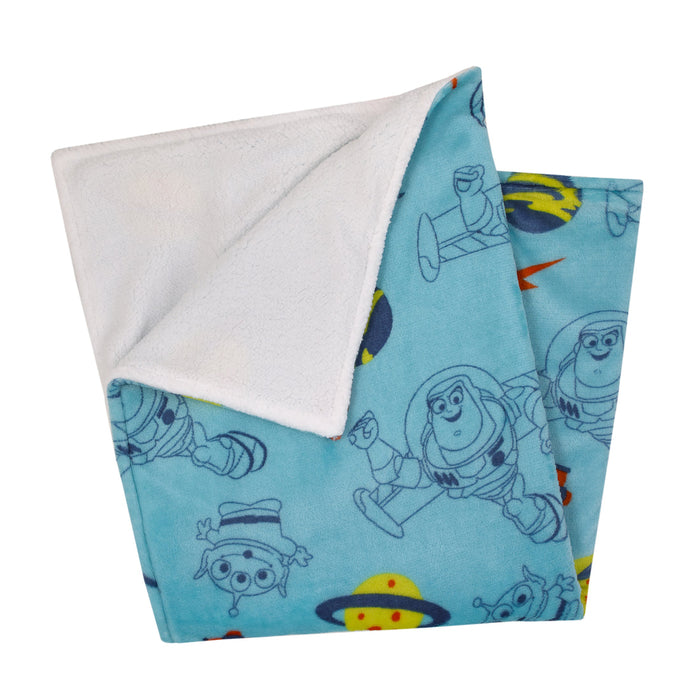 Disney Toy Story Lightyear Sherpa Baby Blanket