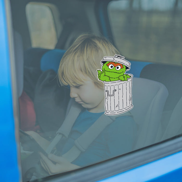 Fathead Oscar the Grouch Window Cling - Officially Licensed Sesame Street Removable Window Static Decal