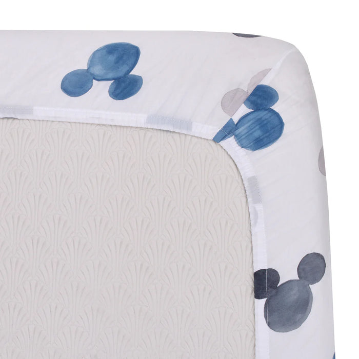 Disney Watercolor Mickey Ears Fitted Crib Sheet