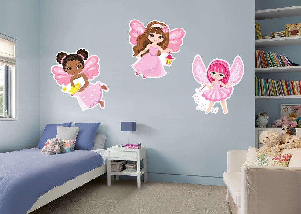 Fathead Nursery: Pink Fairies Collection - Removable Wall Adhesive Decal