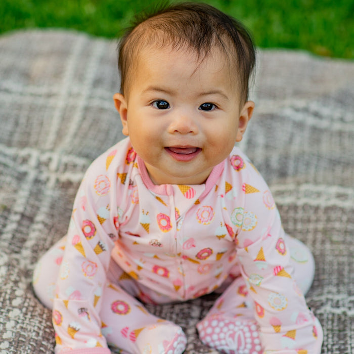 Sweet Bamboo Zipper Footie