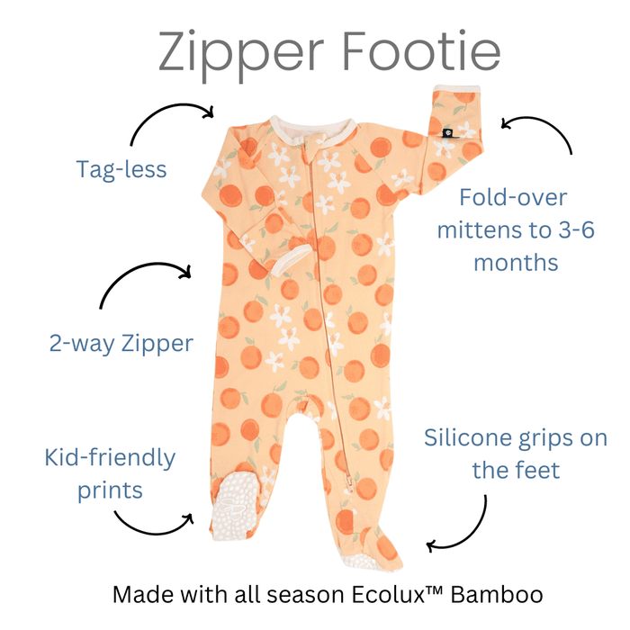 Sweet Bamboo Zipper Footie