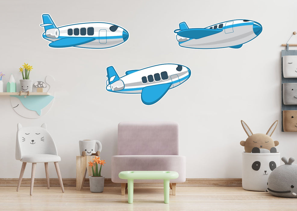 Fathead Nursery_Planes:  Three Planes Collection        -   Removable Wall   Adhesive Decal