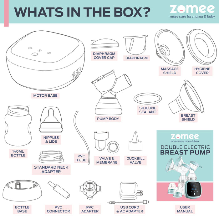 Zomee Z1 Rechargeable Double Electric Breast Pump