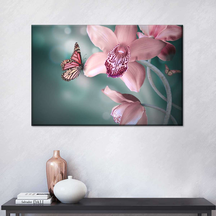 ElephantStock Butterfly Orchid Wall Art