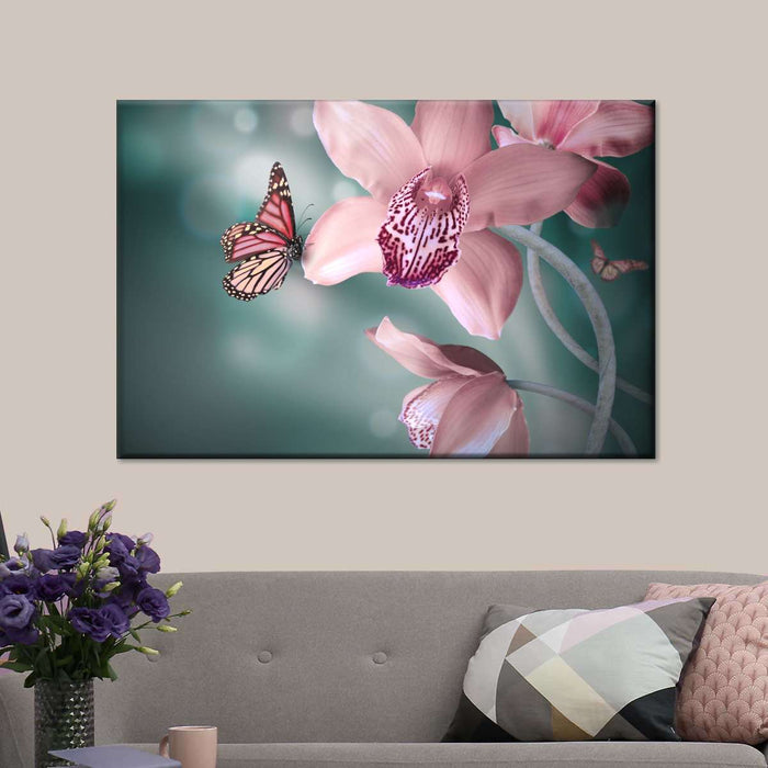 ElephantStock Butterfly Orchid Wall Art