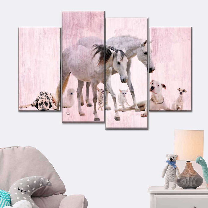 ElephantStock Dogs And Horses Wall Art