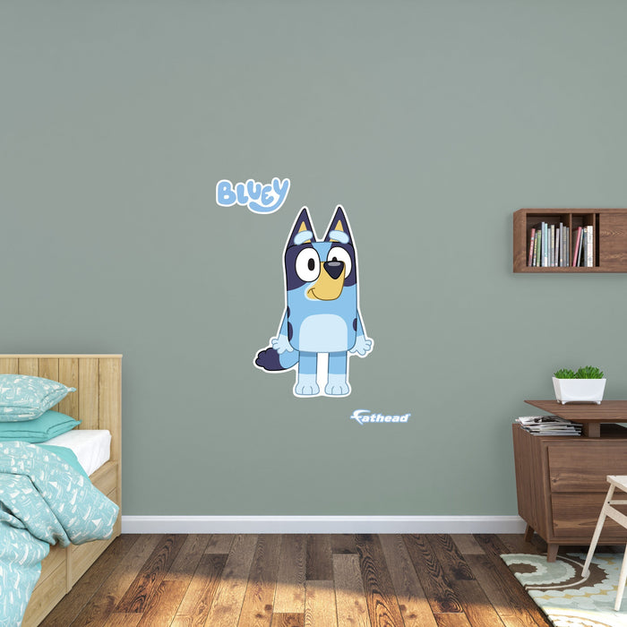 Fathead Bluey: Bluey RealBig - Officially Licensed BBC Removable Adhesive Decal